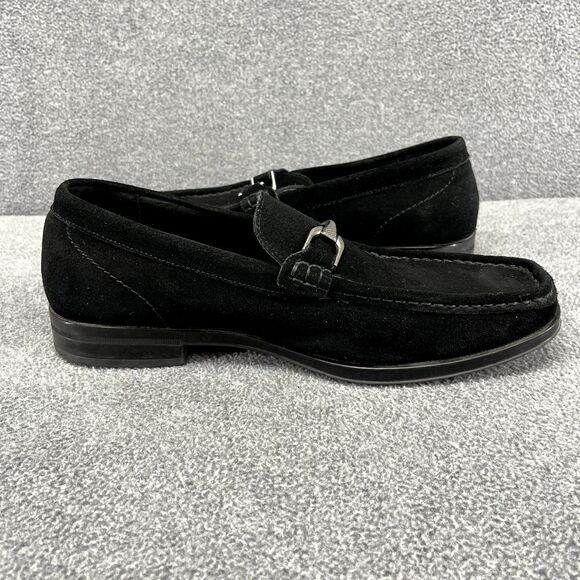 Stacy Adams Shoes Mens 9 M Reginald Black Suede Loafers Rubber Soles‎ main image 6